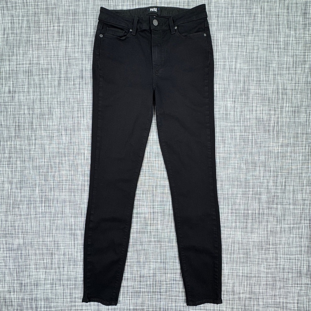 PAIGE Hoxton Ultra Skinny Jeans Women's 29 Black Shadow High Rise Transcend